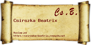 Csirszka Beatrix névjegykártya